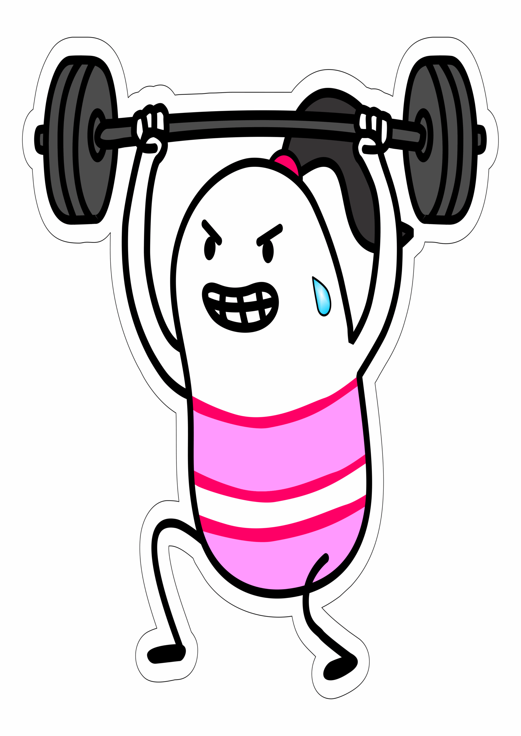 Figurinhas engraçadas para whatsapp flork of cows academia de musculação levantando peso crossfit desenho simples png