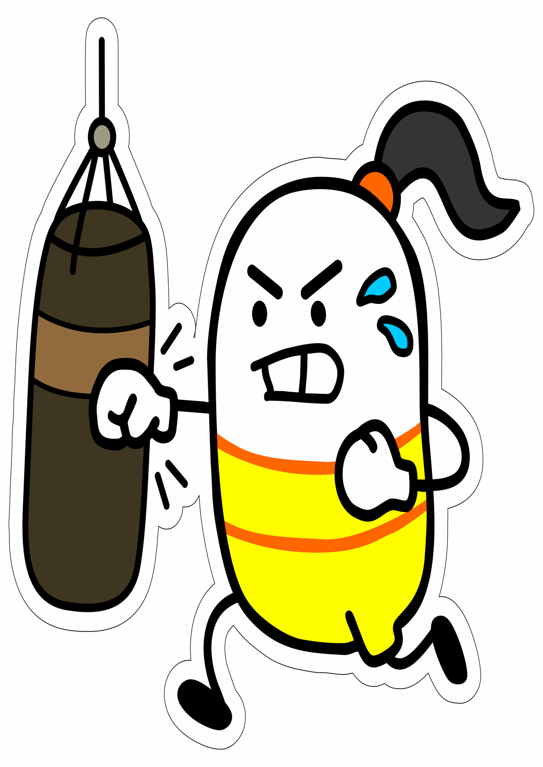 Figurinhas engraçadas para whatsapp flork of cows academia de musculação lutadora desenho simples png