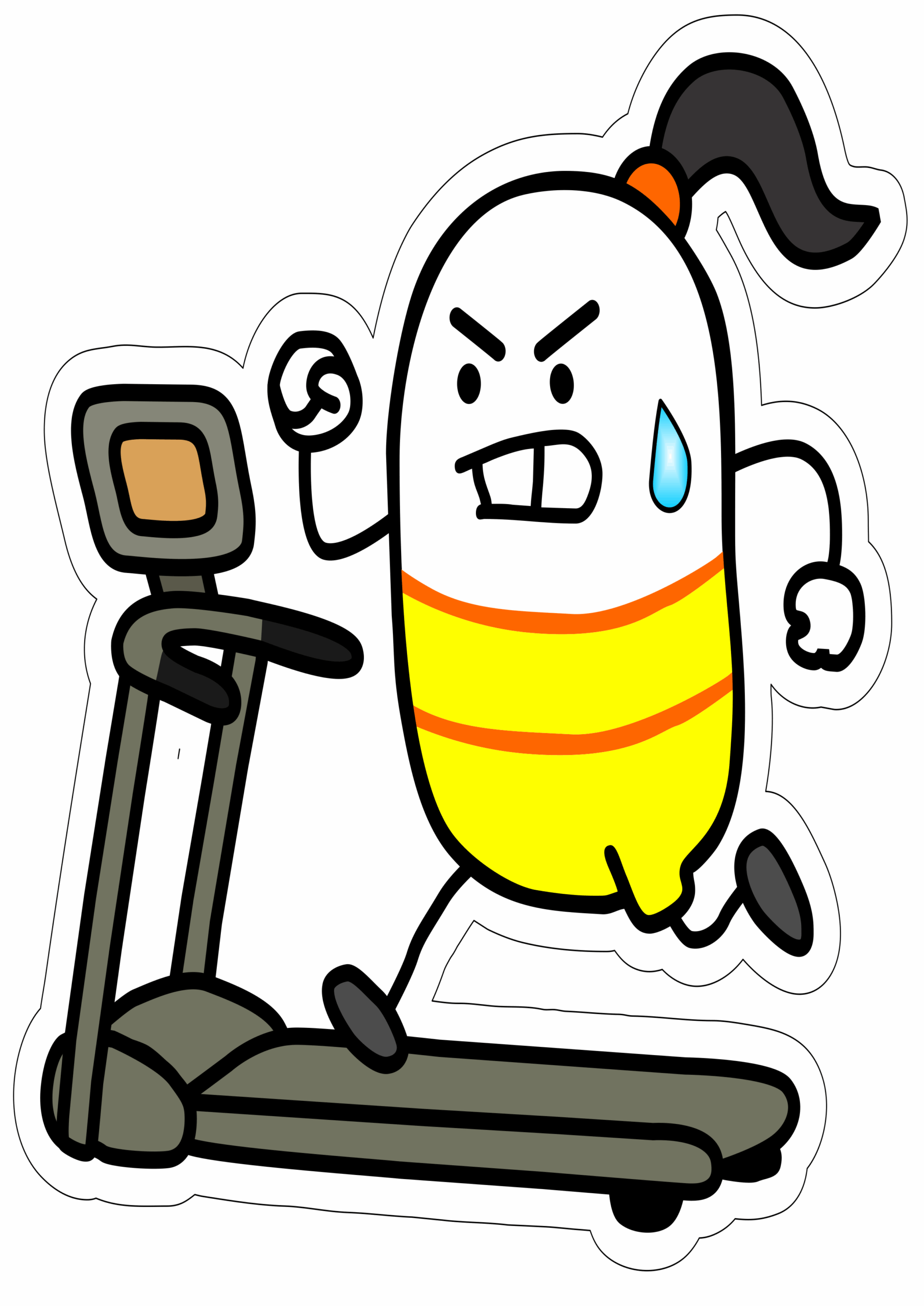 Figurinhas engraçadas para whatsapp flork of cows academia de musculação cardio na esteira desenho simples png