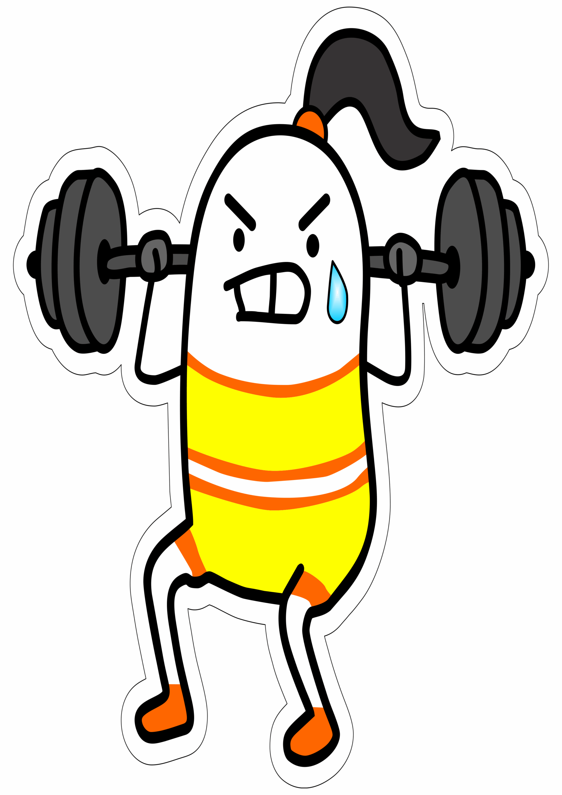 Figurinhas engraçadas para whatsapp flork of cows academia de musculação agachamento livre desenho simples png