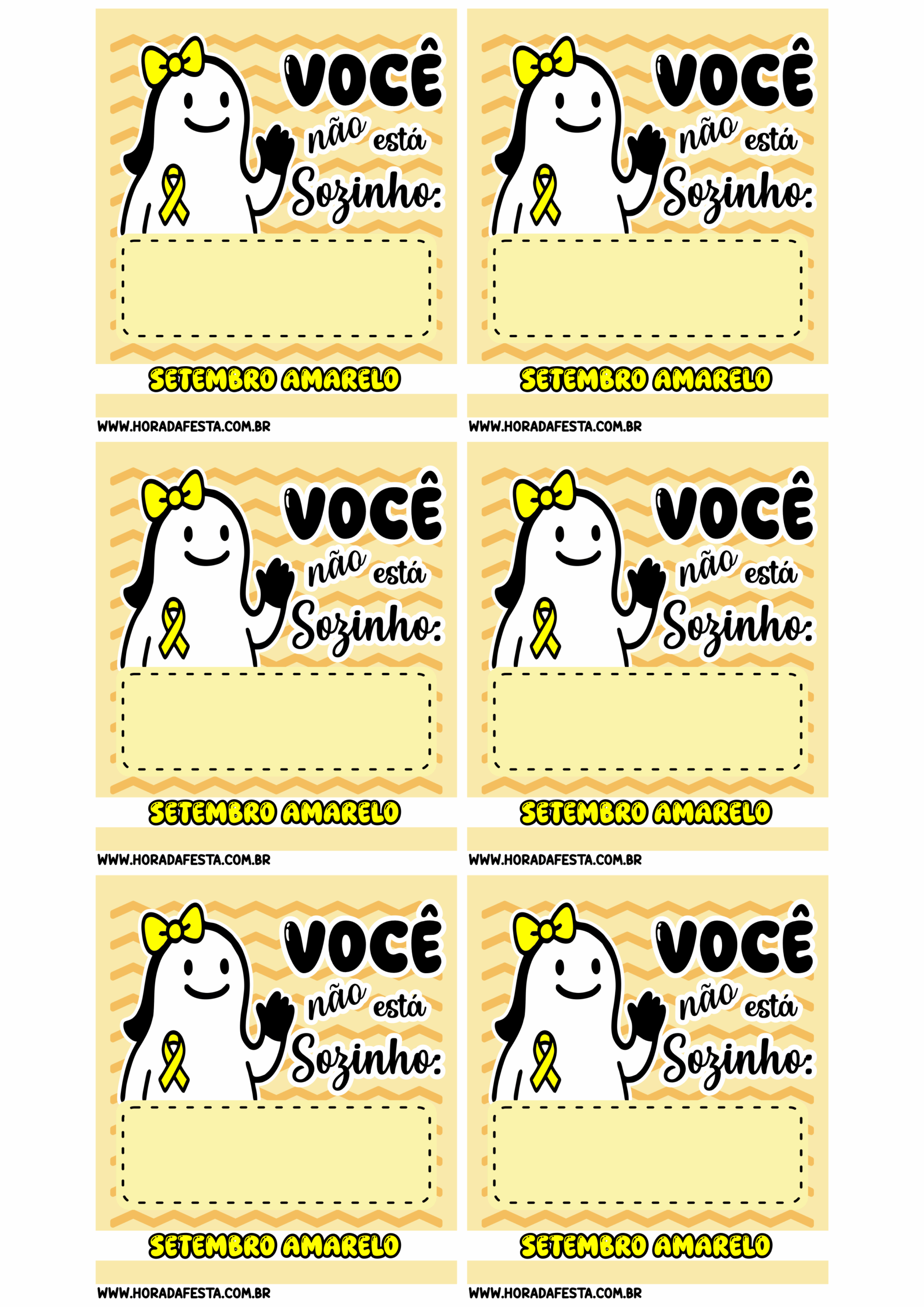 Setembro amarelo tag para balinha pronto para imprimir mimo para clientes lojinhas de instagram grátis 6 imagens png