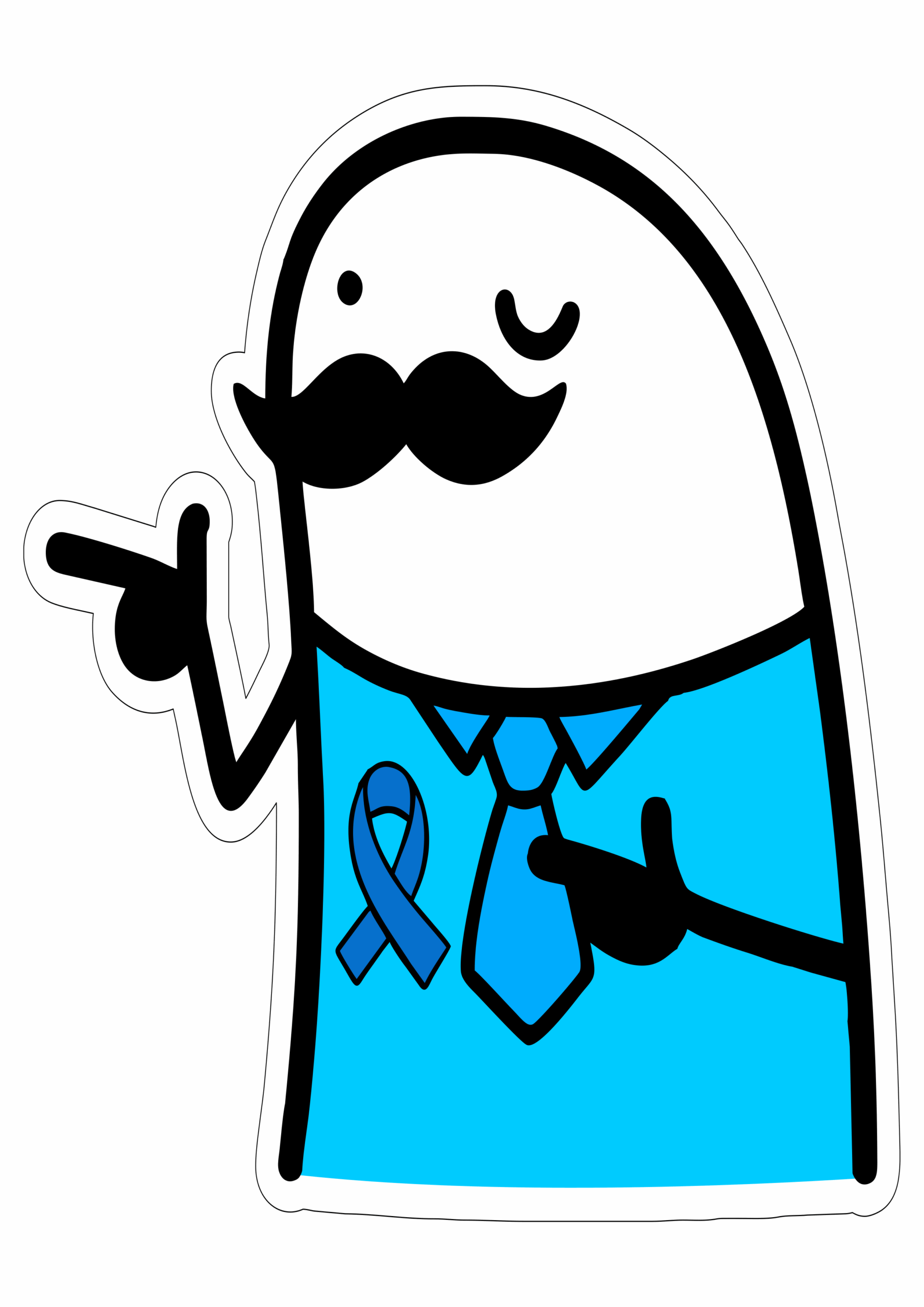 Novembro azul desenho engraçado e fofinho para designer de campanha de conscientização da saúde do homem flork of cows png