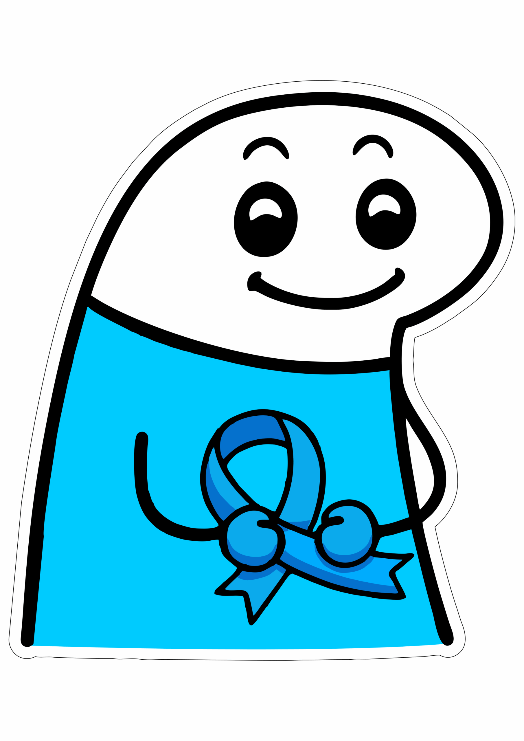 Novembro azul desenho engraçado e fofinho para designer de campanha de conscientização da saúde do homem png