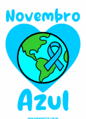 novembro azul logo coração símbolo mês de campanha