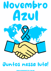 novembro azul logo símbolo mês de campanha de conscientização