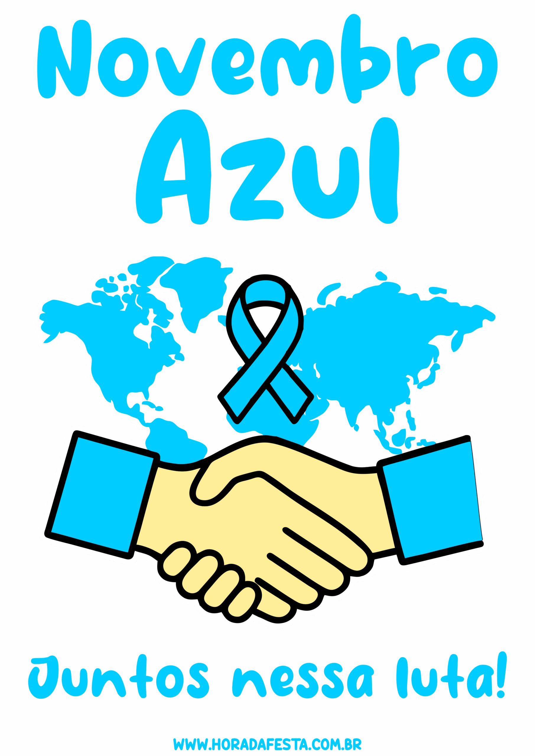 Novembro azul campanha de conscientização da saúde do homem logo para criar artes personalizadas download grátis png