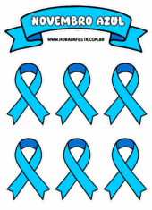 topo de bolo novembro azul decoração