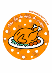 adesivos redondos dia de ação de graças