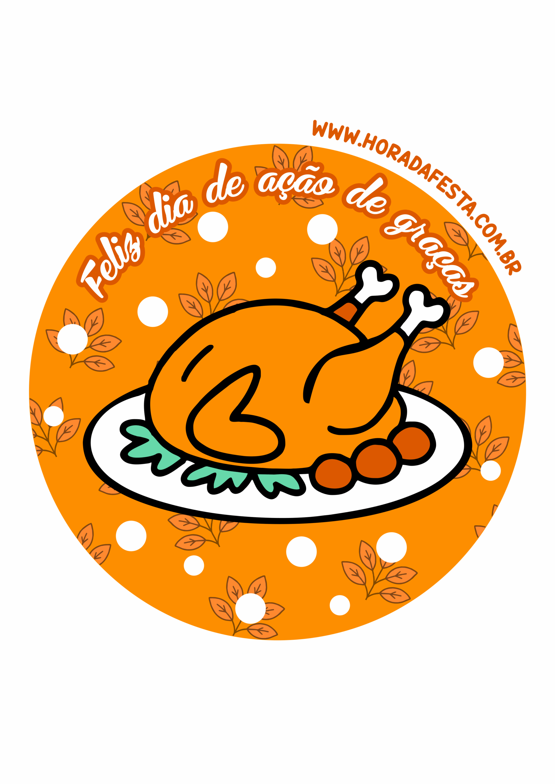 Feliz dia de ação de graças adesivo redondo para decoração png