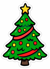 árvore de natal vetor pronto para imprimir