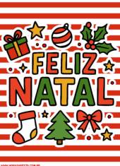 cartãozinho de feliz natal pronto para imprimir simbolos natalinos