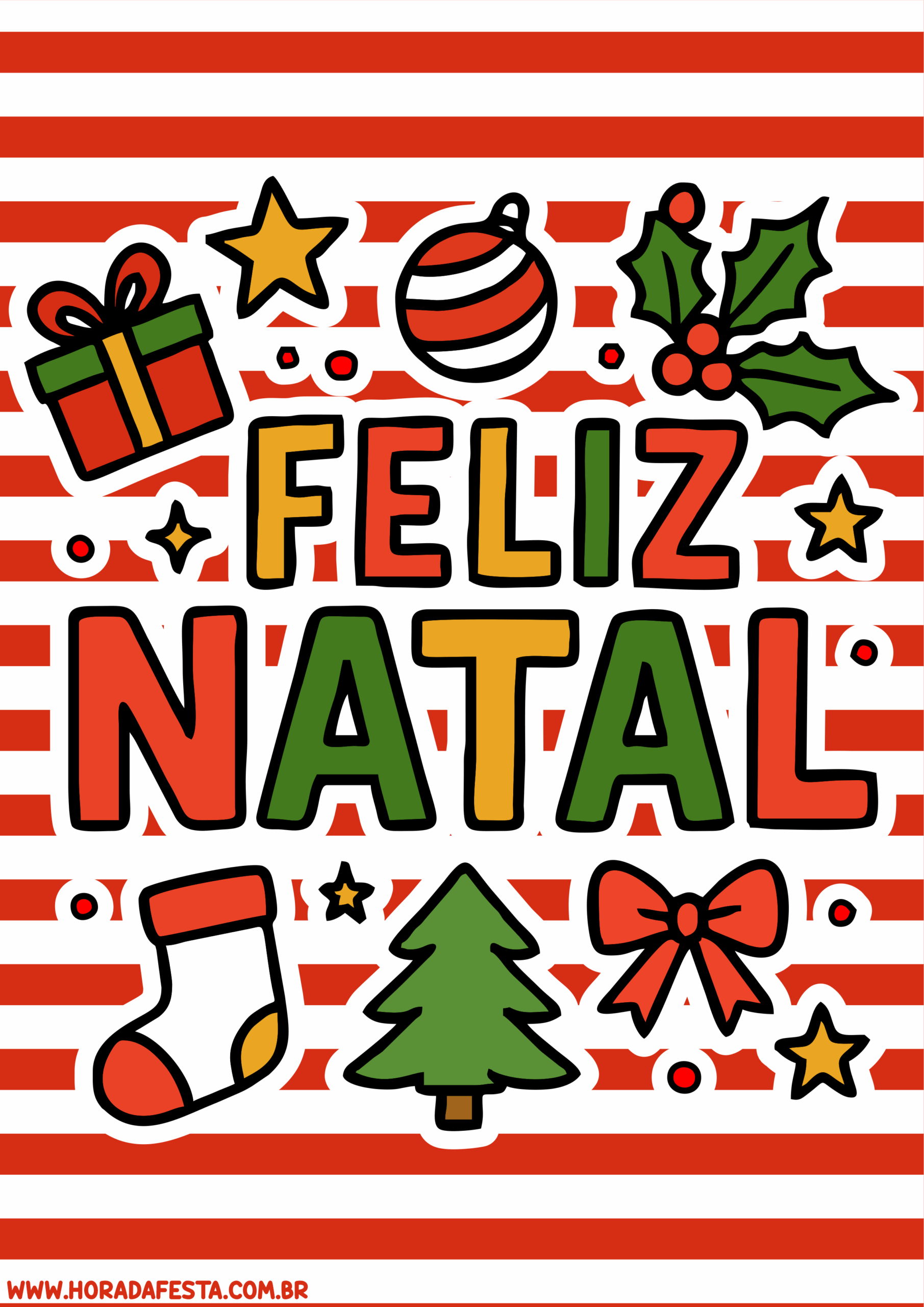 Cartãozinho de natal modelo para imprimir grátis ideal para presentes e lojinhas online fundo vermelho com listras brancas png