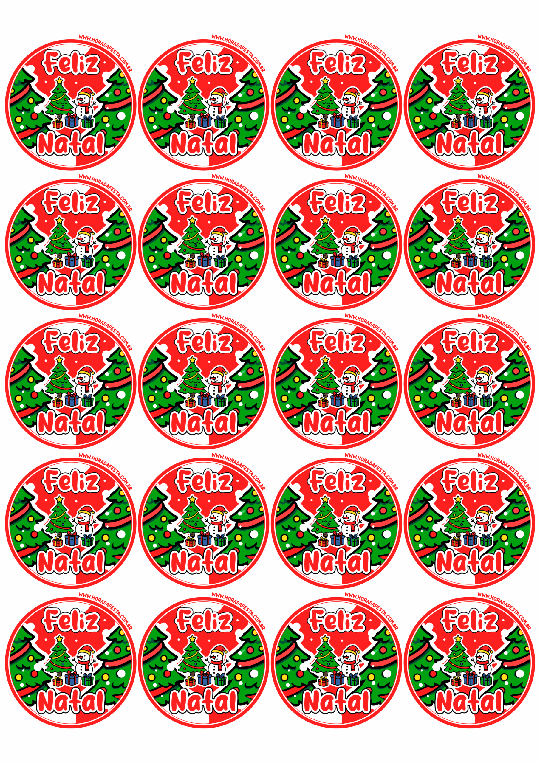 Feliz natal adesivo redondo para imprimir e decorar sua festa natalina árvore e boneco de neve papelaria criativa 20 imagens png