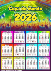 calendário copa do mundo 2026 futebol pronto para imprimir