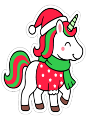 unicornio fofinho para decoração de festas natalinas