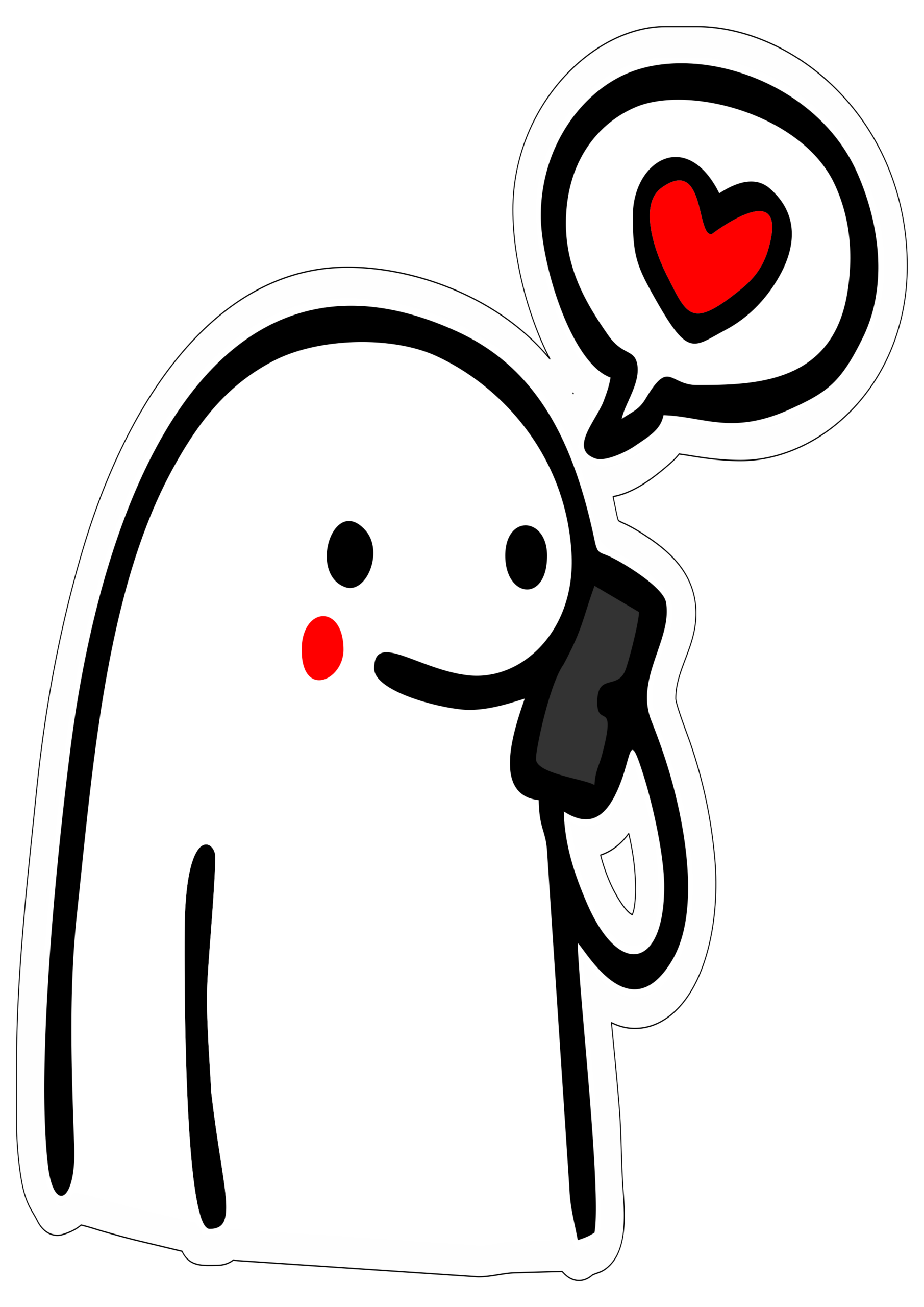 Flork of cows apaixonado dia de São Valentim figurinhas engraçadas para redes sociais grátis png