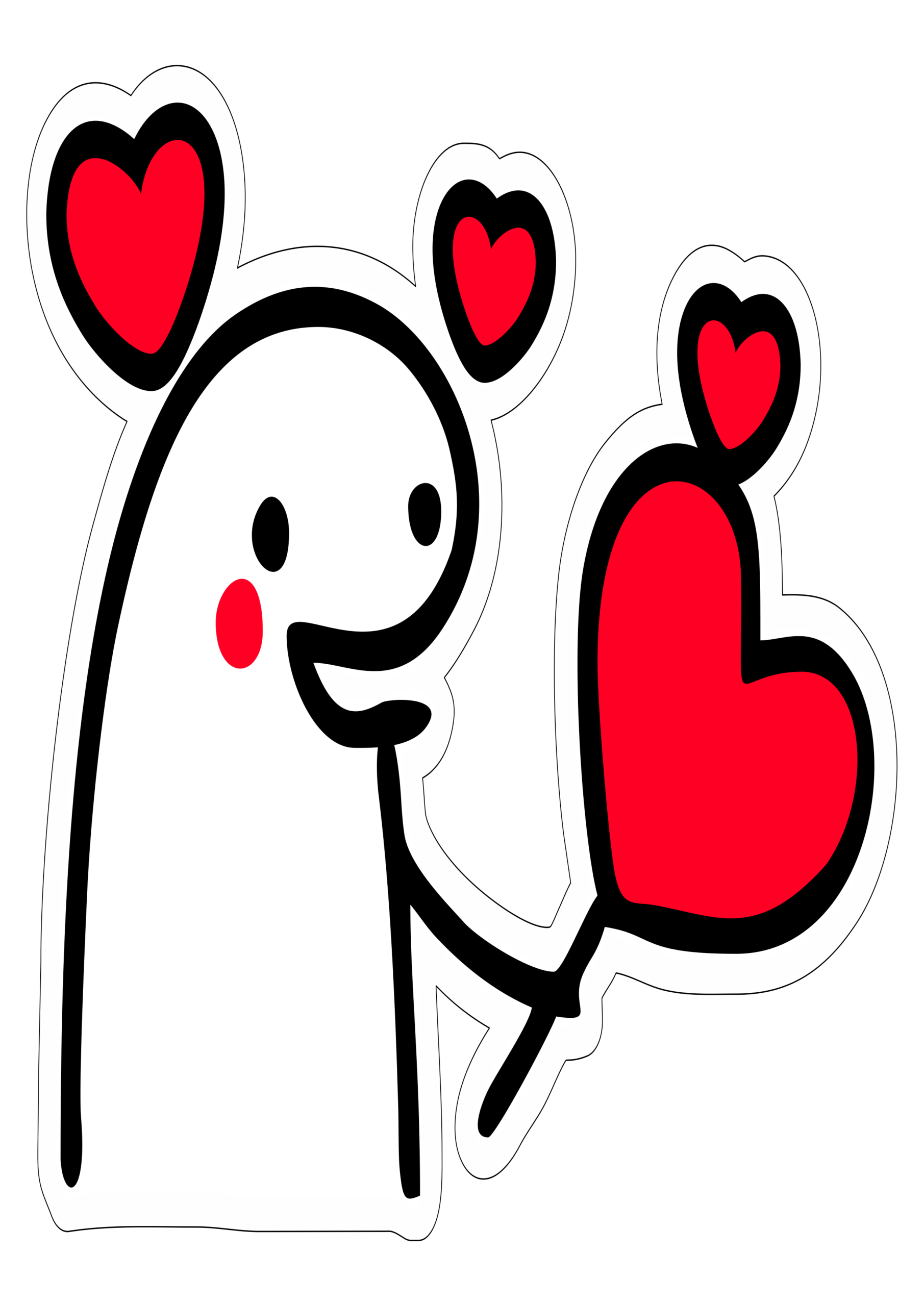 Flork of cows apaixonado dia de São Valentim figurinhas engraçadas para redes sociais grátis fundo transparente png