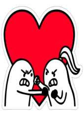 flork of cows casal apaixonado brigando dia de são valentim