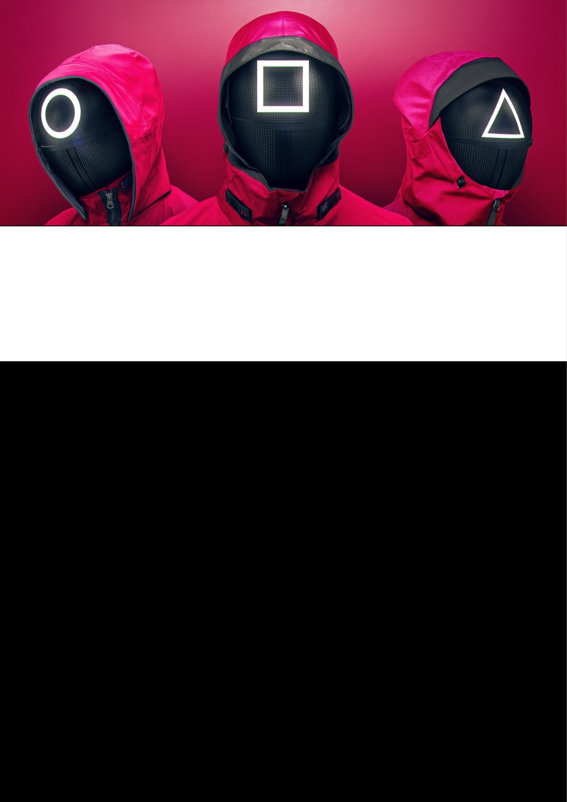 Convite de aniversário round six série netflix artigos de papelaria molde limpo para personalização festa infantil png