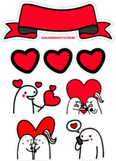 topo de bolo flork of cows casal apaixonado dia de são valentim