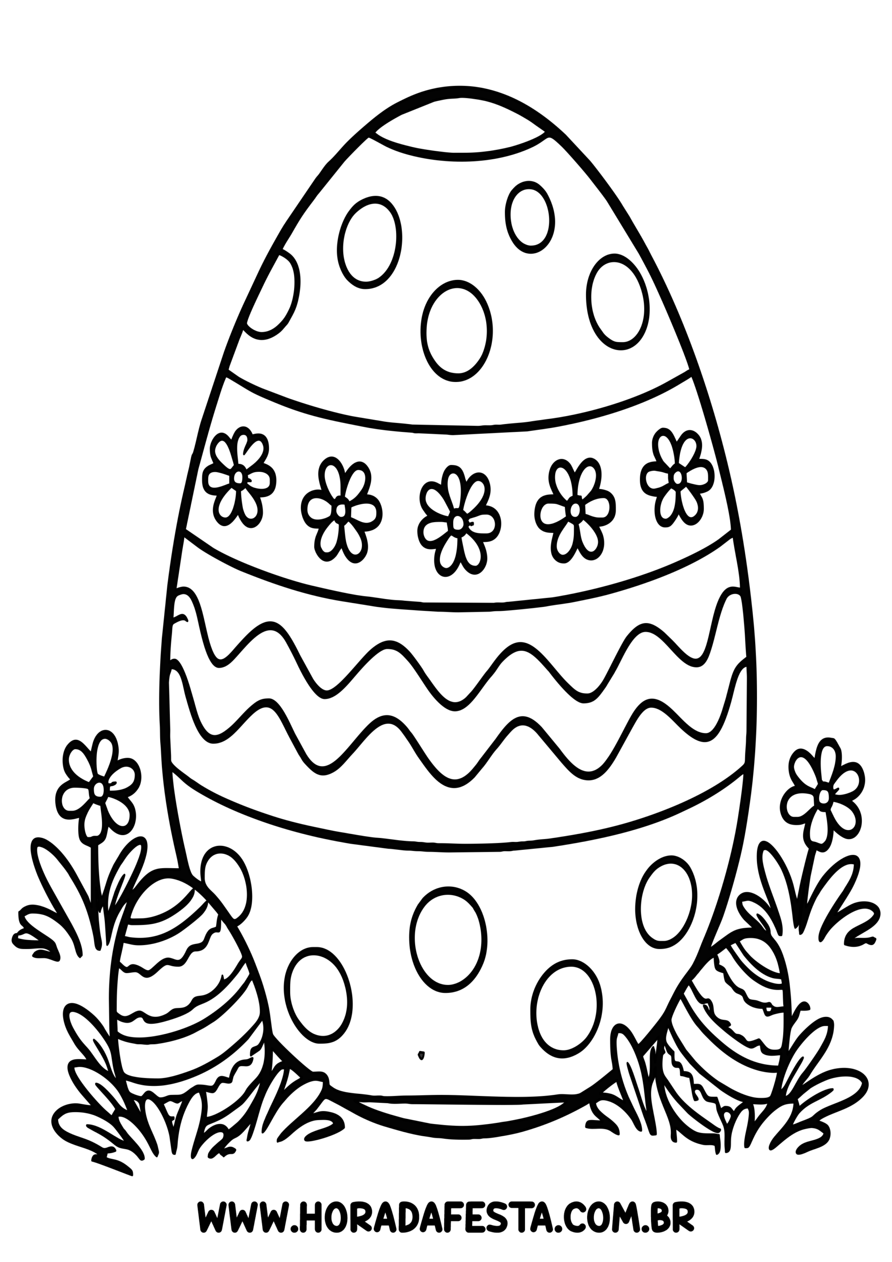 Desenho para colorir ovo de páscoa atividades lúdicas png