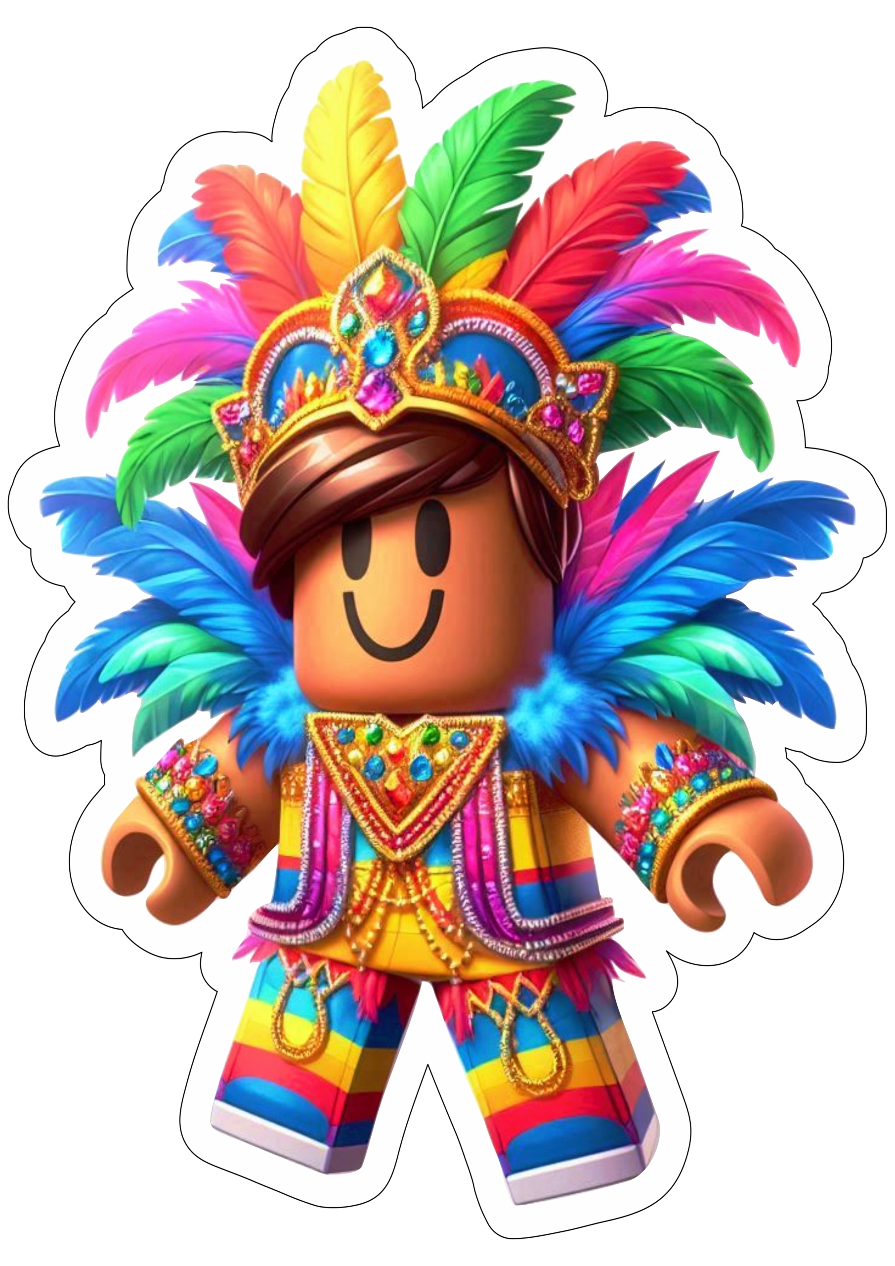 Roblox personagens de games com fantasia de carnaval imagens legais para decoração de festa infantil illustração png
