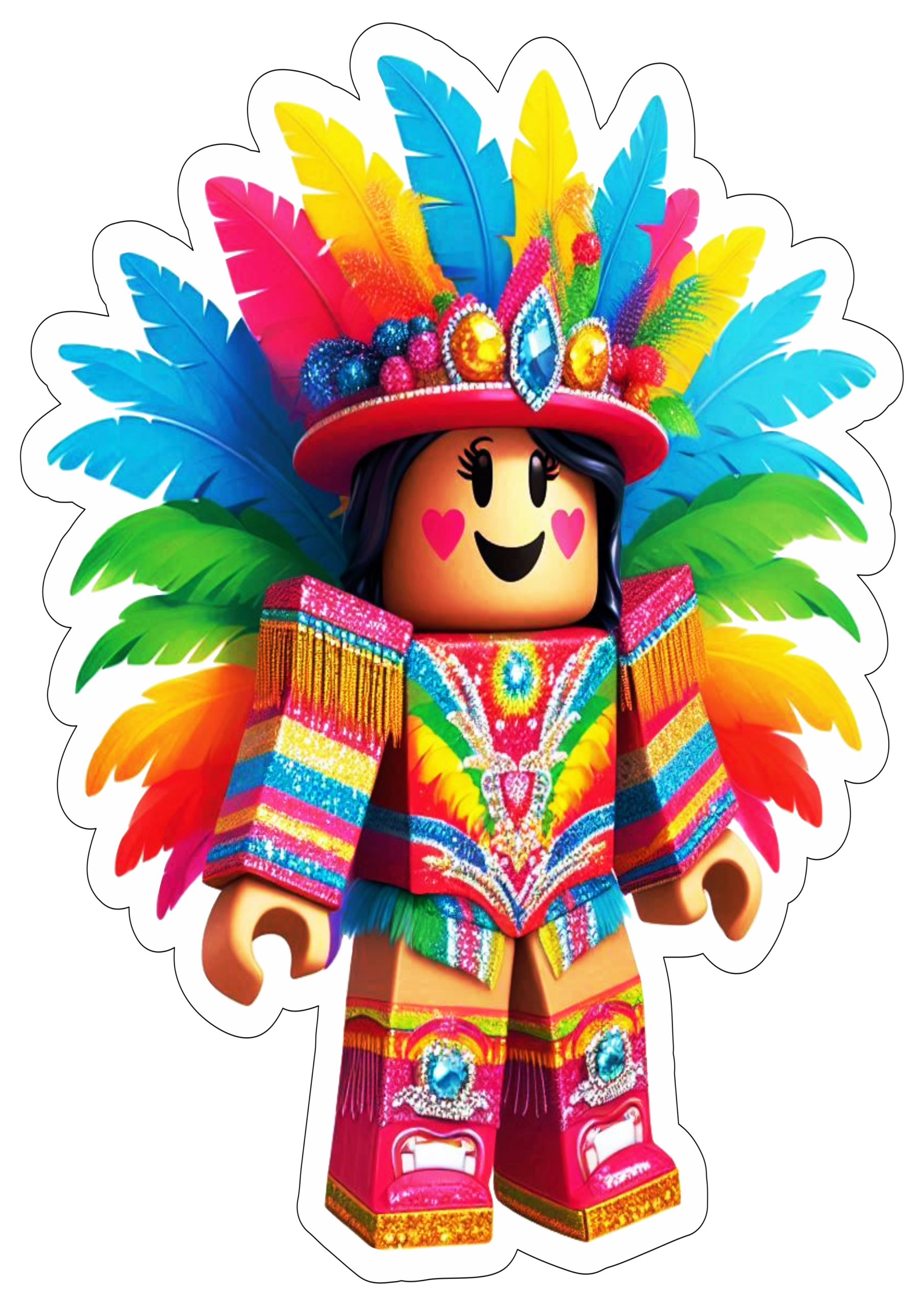 Roblox personagens de games com fantasia de carnaval imagens legais para decoração de festa infantil jogos para criança png