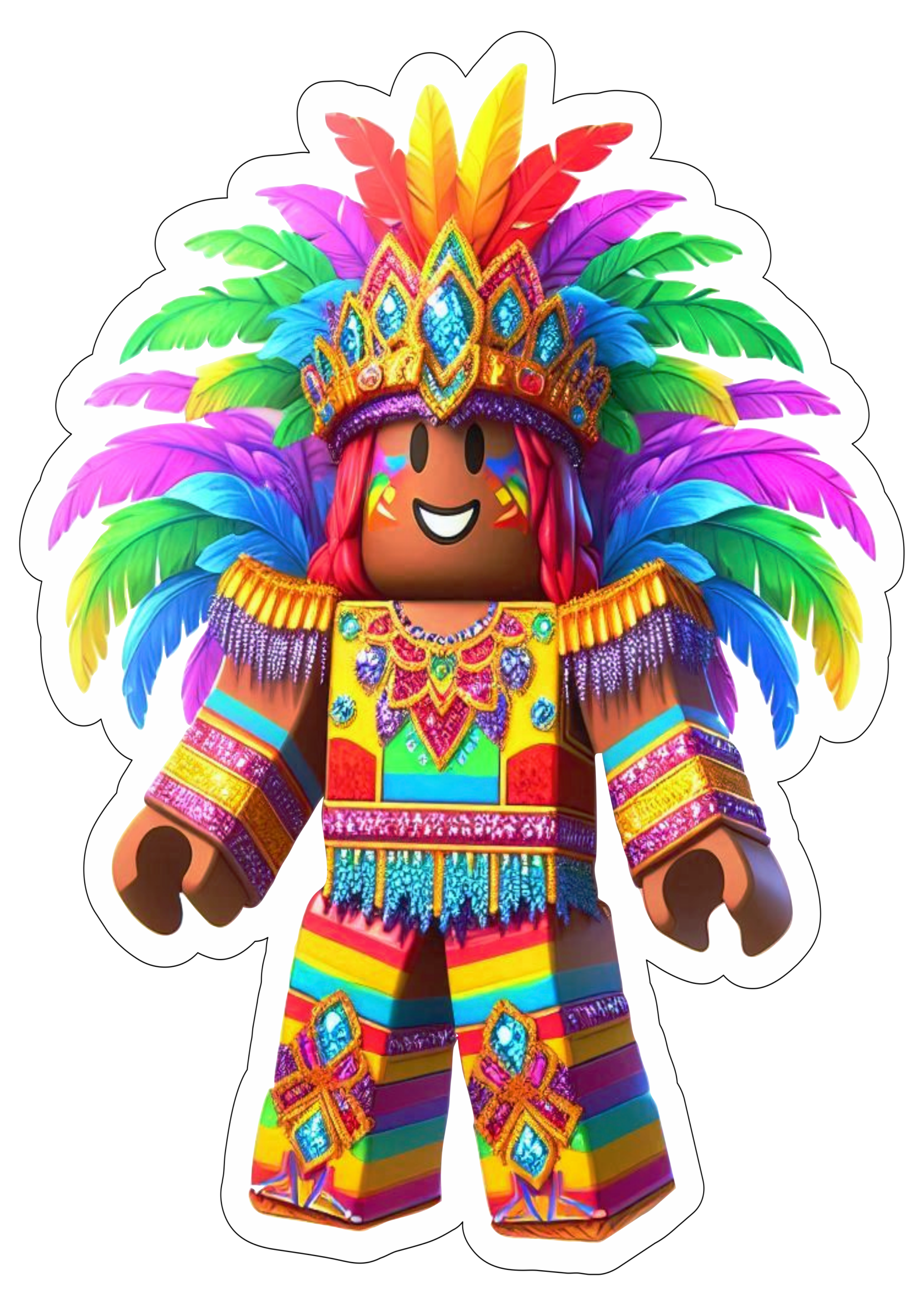 Roblox personagens de games com fantasia de carnaval imagens legais para decoração de festa infantil jogos para criança artes legais png