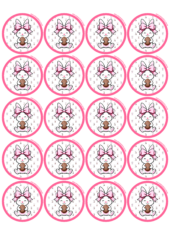 adesivo redondo coelhinho da páscoa com lacinho rosa imagens fofinhas 20 imagens