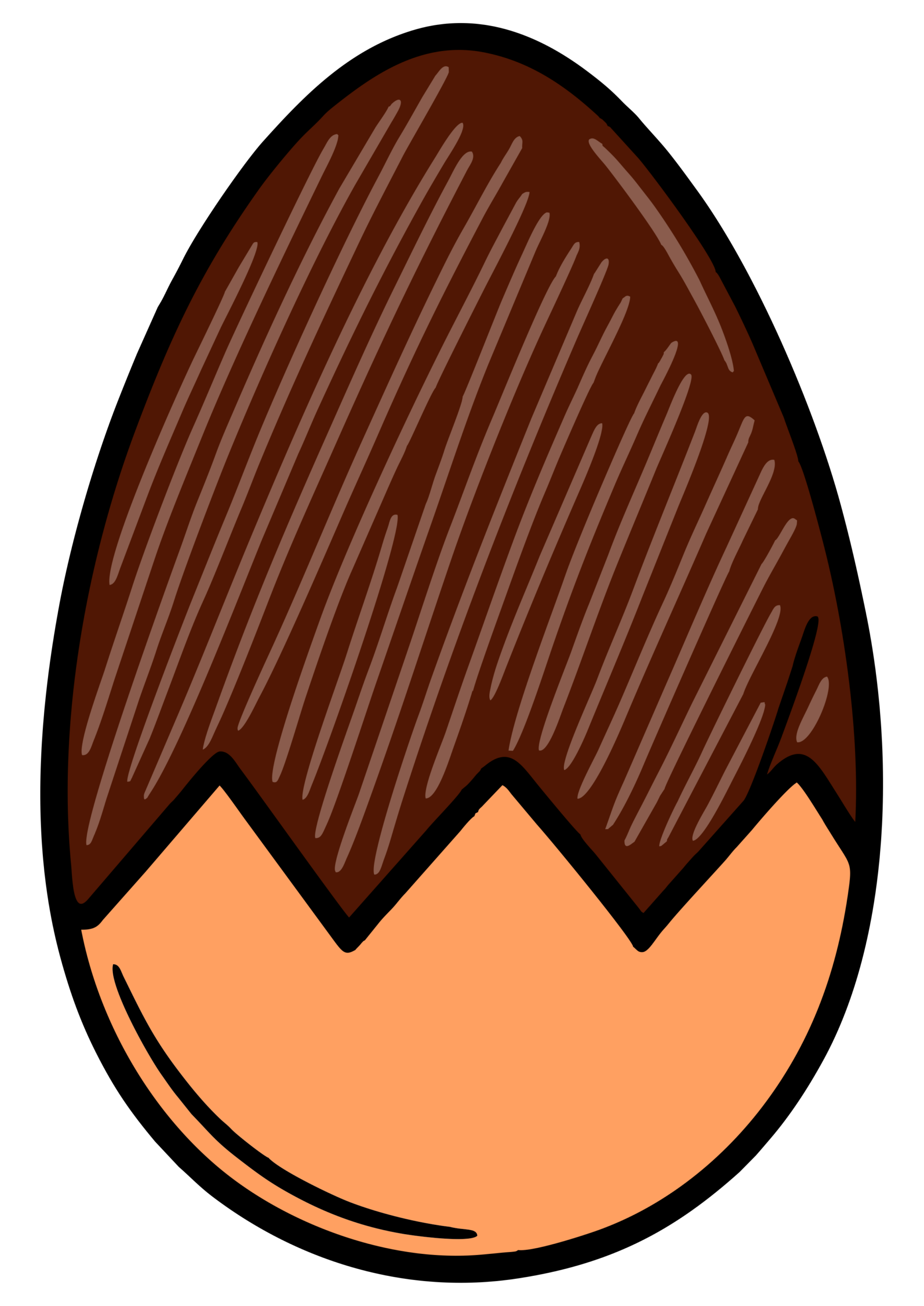 Ovo de páscoa chocolate imagem fofinha para decoração de festas png