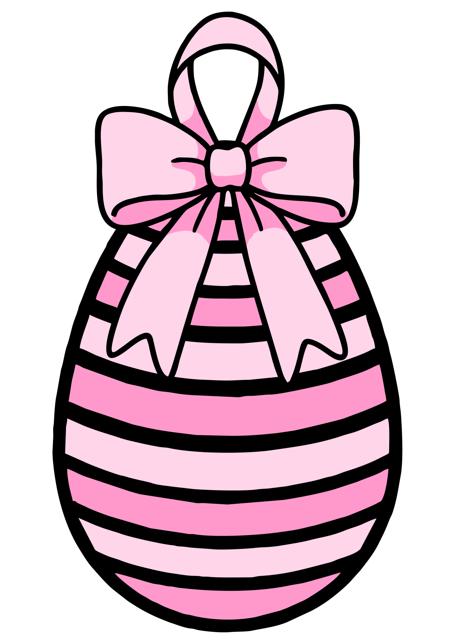 Ovo de páscoa rosa imagem fofinha para decoração de festas png