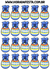 ovos de páscoa azul adesivos para decoração