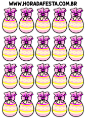 ovos de páscoa rosa adesivos para decoração