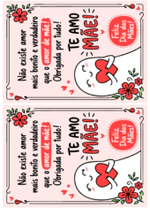 cartão para o dia das mães com frase 2 imagens