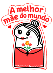 dia das mães 2026 figurinha engraçada com frase flork