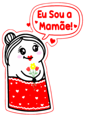 dia das mães 2026 figurinha engraçada com frase flork mamãe