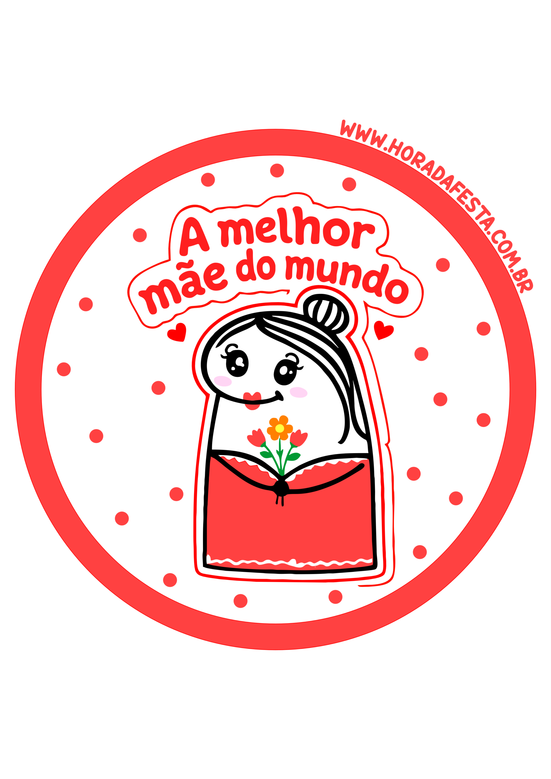 Dia das mães adesivos redondos pronto para imprimir frases a melhor mãe do mundo flork of cows painel para festa png