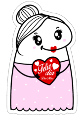 dia das mães flork of cows figurinhas legais coração