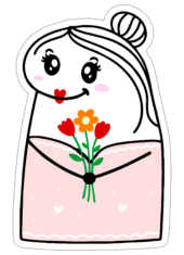 dia das mães flork of cows figurinhas legais flores