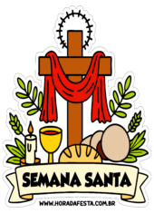 símbolos da semana santa desenho simples logo