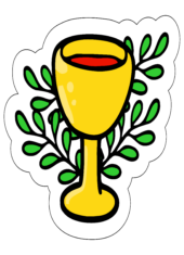 símbolos da semana santa desenho simples vinho