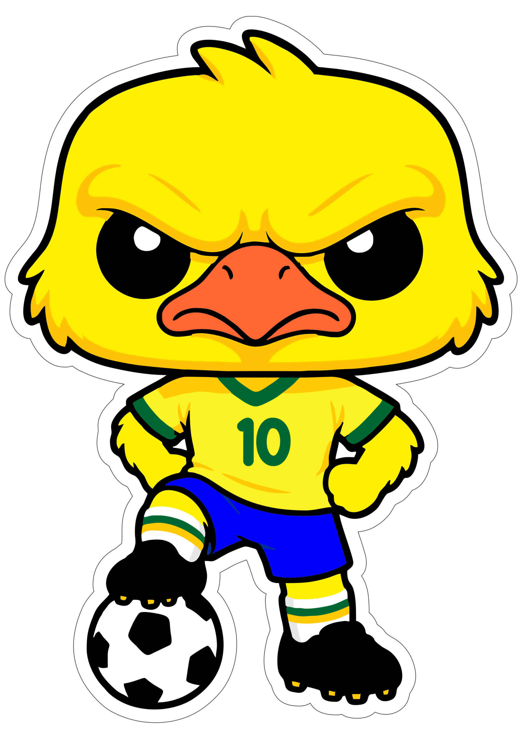 Canarinho pistola mascote do Brasil copa do mundo 2026 png