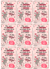 cartão para o dia das mães com frase pronto para imprimir 9 imagens