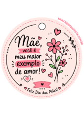 tag rosa para o dia das mães