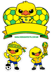 topo de bolo para imprimir copa do mundo canarinho pistola desenhos para decoração